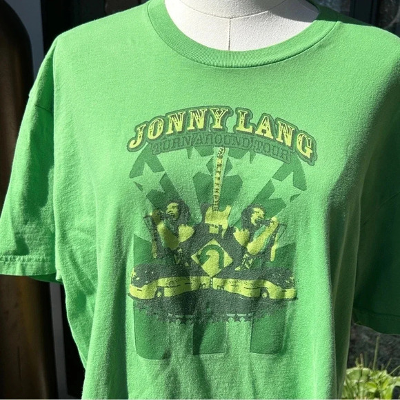 American Apparel Green Jonny Lang 100% Cotton Short Sleeve Concert Band T-Shirt - Picture 3 of 6